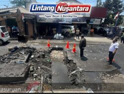 Gorong-Gorong Ambles di Petungasri Pandaan, Pemkab Pasuruan Siapkan Box Culvert untuk Perkuat Jalan